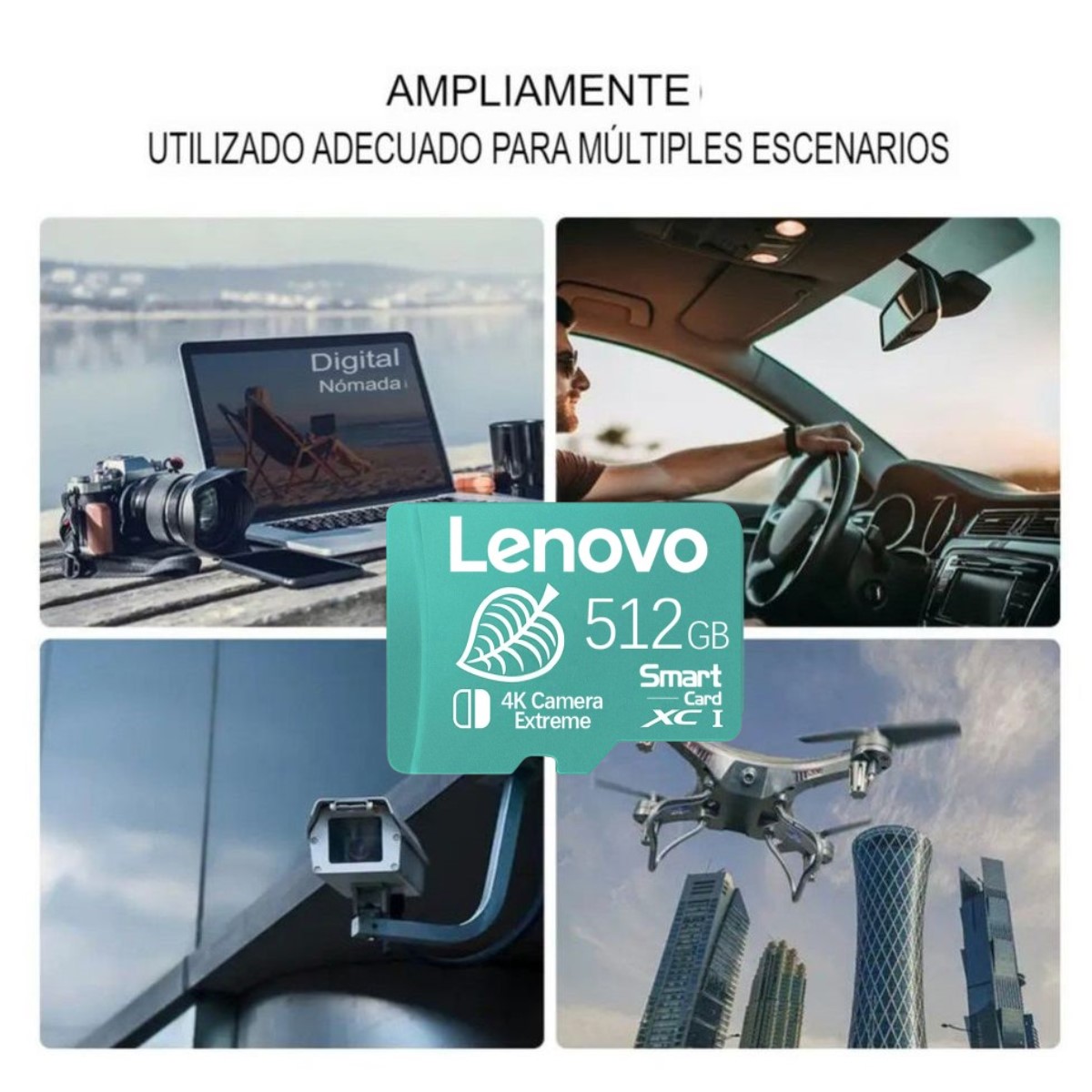 Lenovo tarjeta memoria  Micro TF SD alta velocidad 512GB usb pc lap gamer