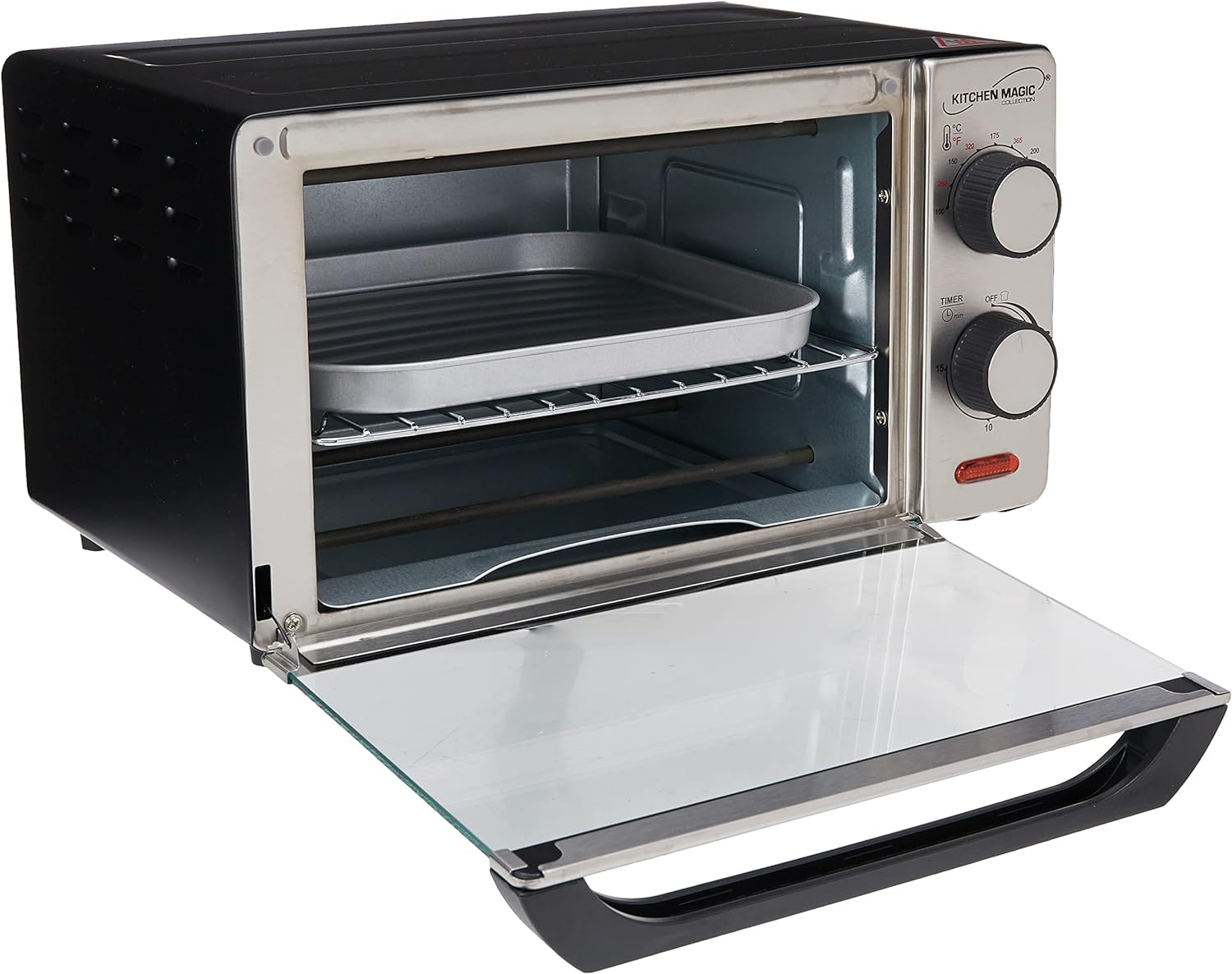Koblenz Horno Tostador Eléctrico de 4 Rebanadas, 10 L, 1000 W, Timer de 15 Minutos, Acero Inoxidable (HKM-1000)