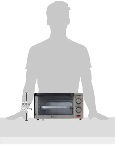 Koblenz Horno Tostador Eléctrico de 4 Rebanadas, 10 L, 1000 W, Timer de 15 Minutos, Acero Inoxidable (HKM-1000)