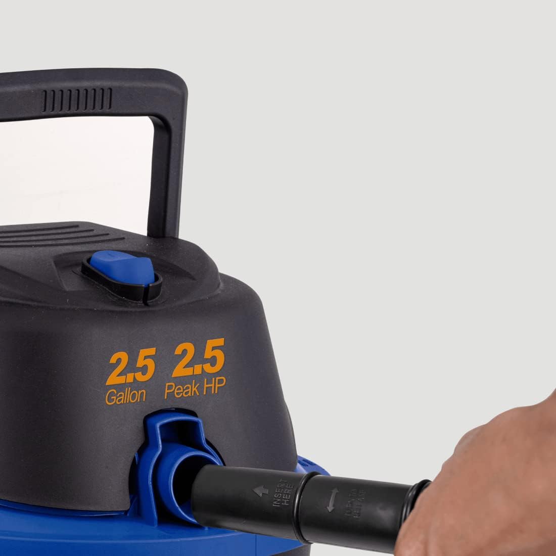 Koblenz WD-2.5 MA Aspiradora Seco/Mojado 3 en 1, 2.5 Galones, Motor de 2.5 HP, Sistema de Expulsión de Aire, Portátil para Auto, Casa y Taller