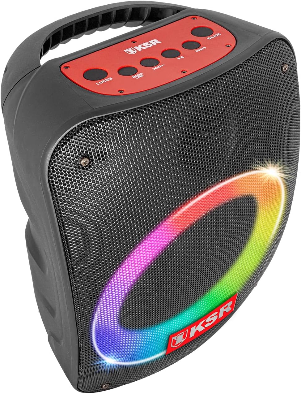 Kaiser KSW-5006 Bocina Bluetooth Recargable 4” 20 W RMS con Luz RGB, KSR-Link, Auxiliar, USB, y Micro SD