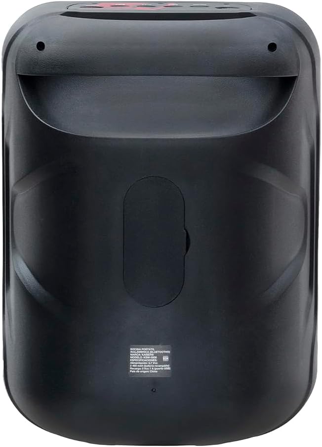 Kaiser KSW-5006 Bocina Bluetooth Recargable 4” 20 W RMS con Luz RGB, KSR-Link, Auxiliar, USB, y Micro SD