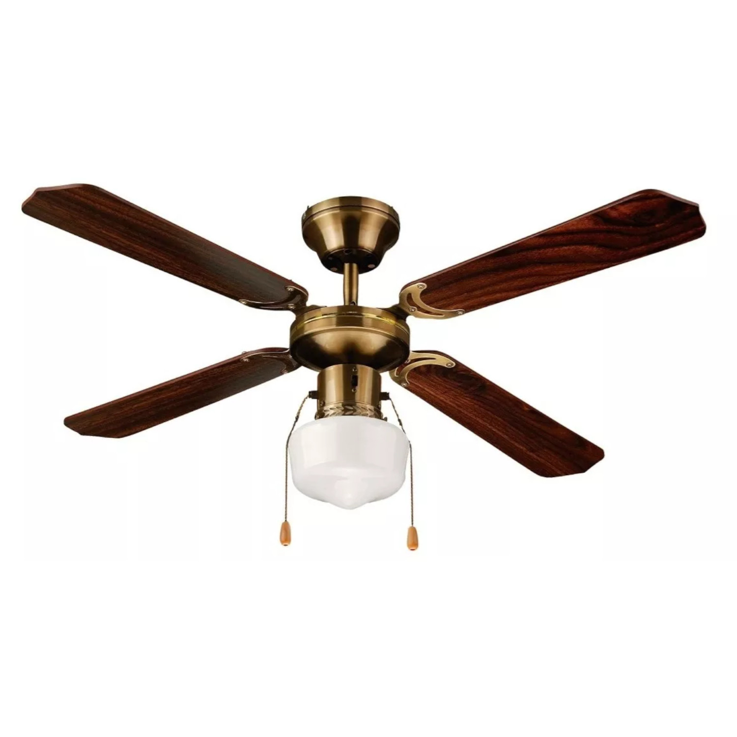 Ventilador De Techo Igoto V4208 Madera Con 3 Velocidades