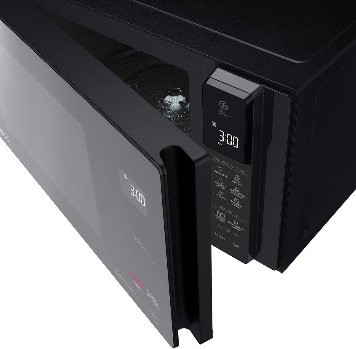 LG Microondas NeoChef Inverter con Grill, 1.5 Pies Cúbicos, Negro