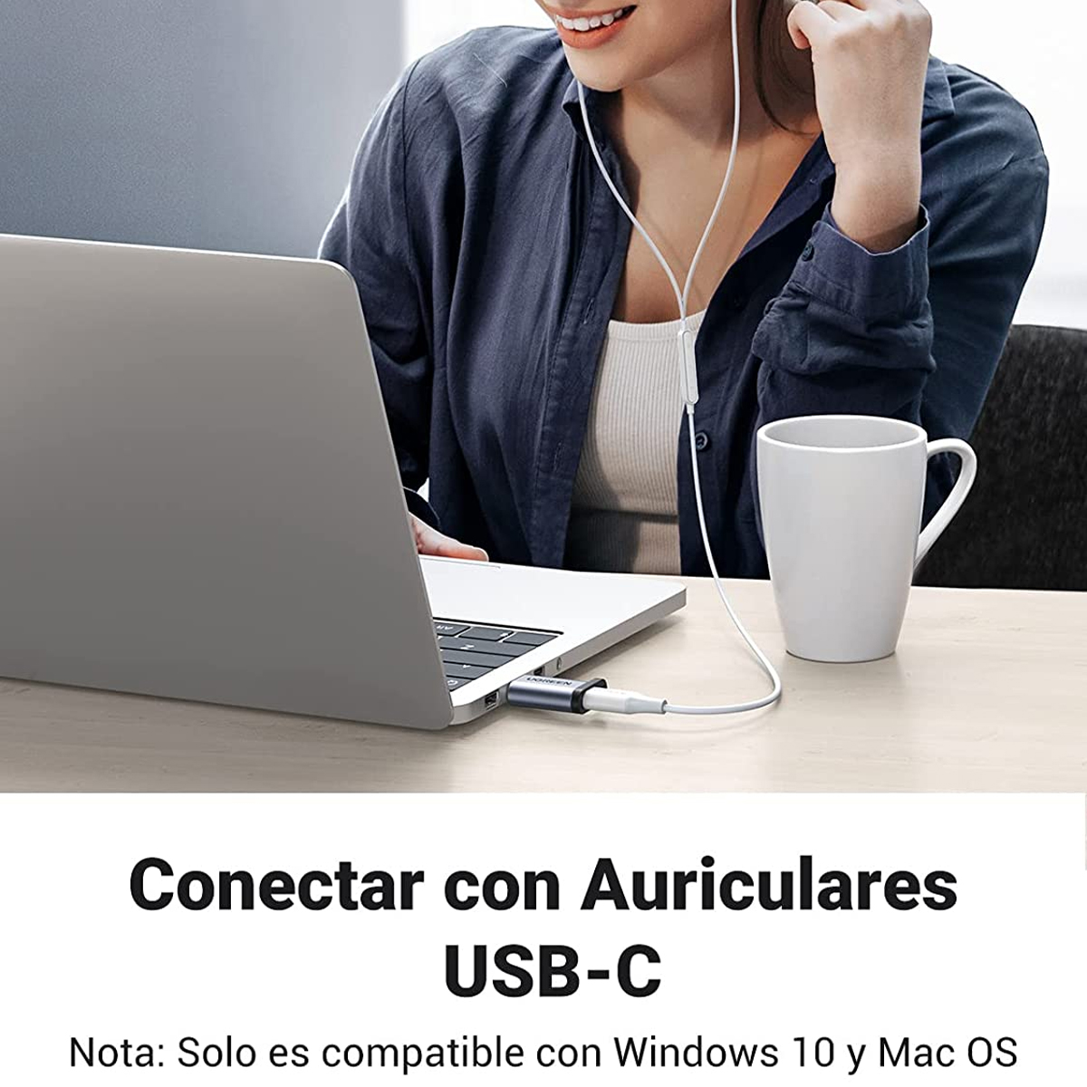 Ugreen Adaptador Usb 3.0 A Usb-c 3.1 Carga Y Sincroniza 3a