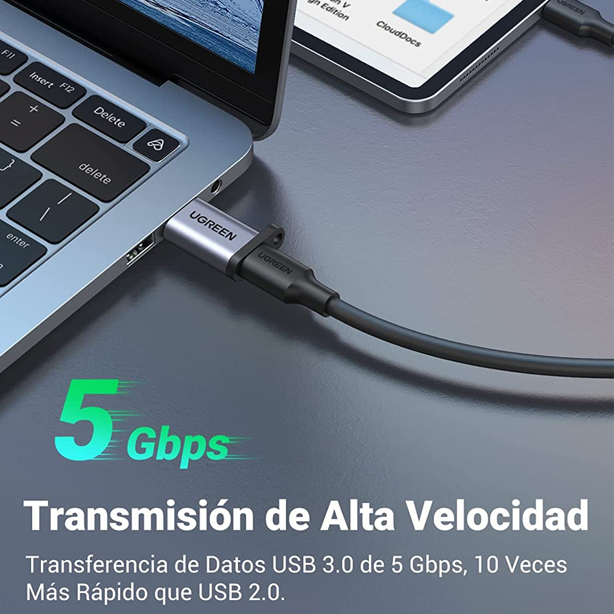 Ugreen Adaptador Usb 3.0 A Usb-c 3.1 Carga Y Sincroniza 3a