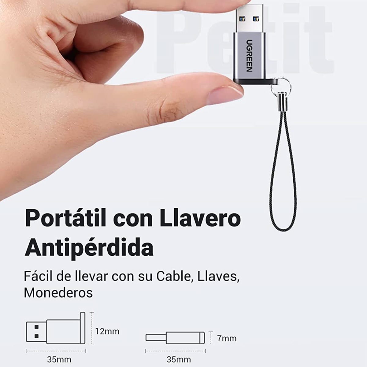 Ugreen Adaptador Usb 3.0 A Usb-c 3.1 Carga Y Sincroniza 3a