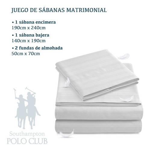 Juego De Sábanas Matrimonial 3000 Hilos Egipcian Premium BLANCO