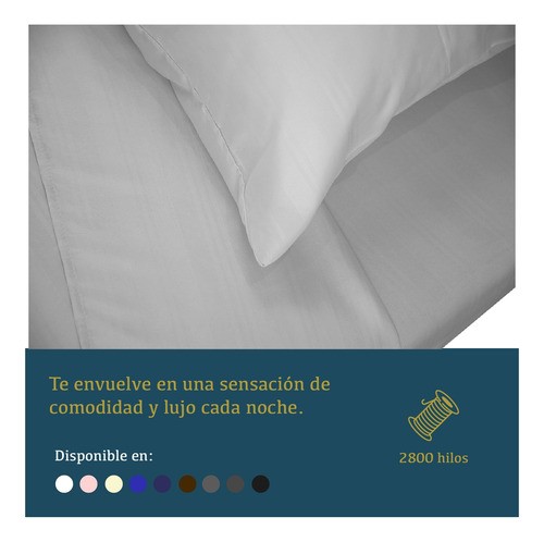 Juego De Sábanas Matrimonial 3000 Hilos Egipcian Premium BLANCO
