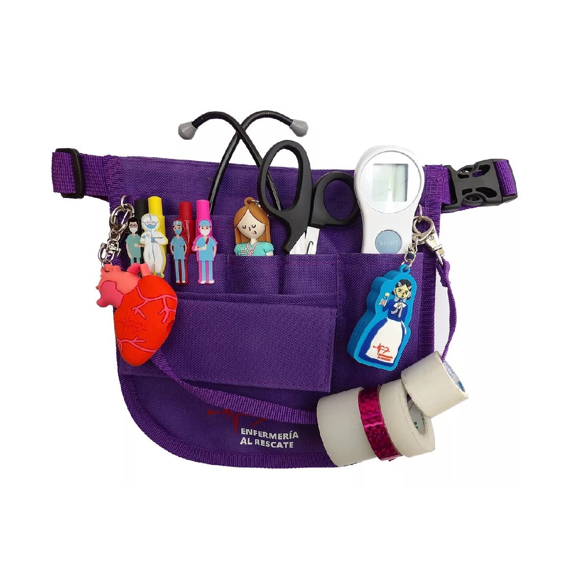 Riñonera Enfermera Enfermeria Moda Liso Morado