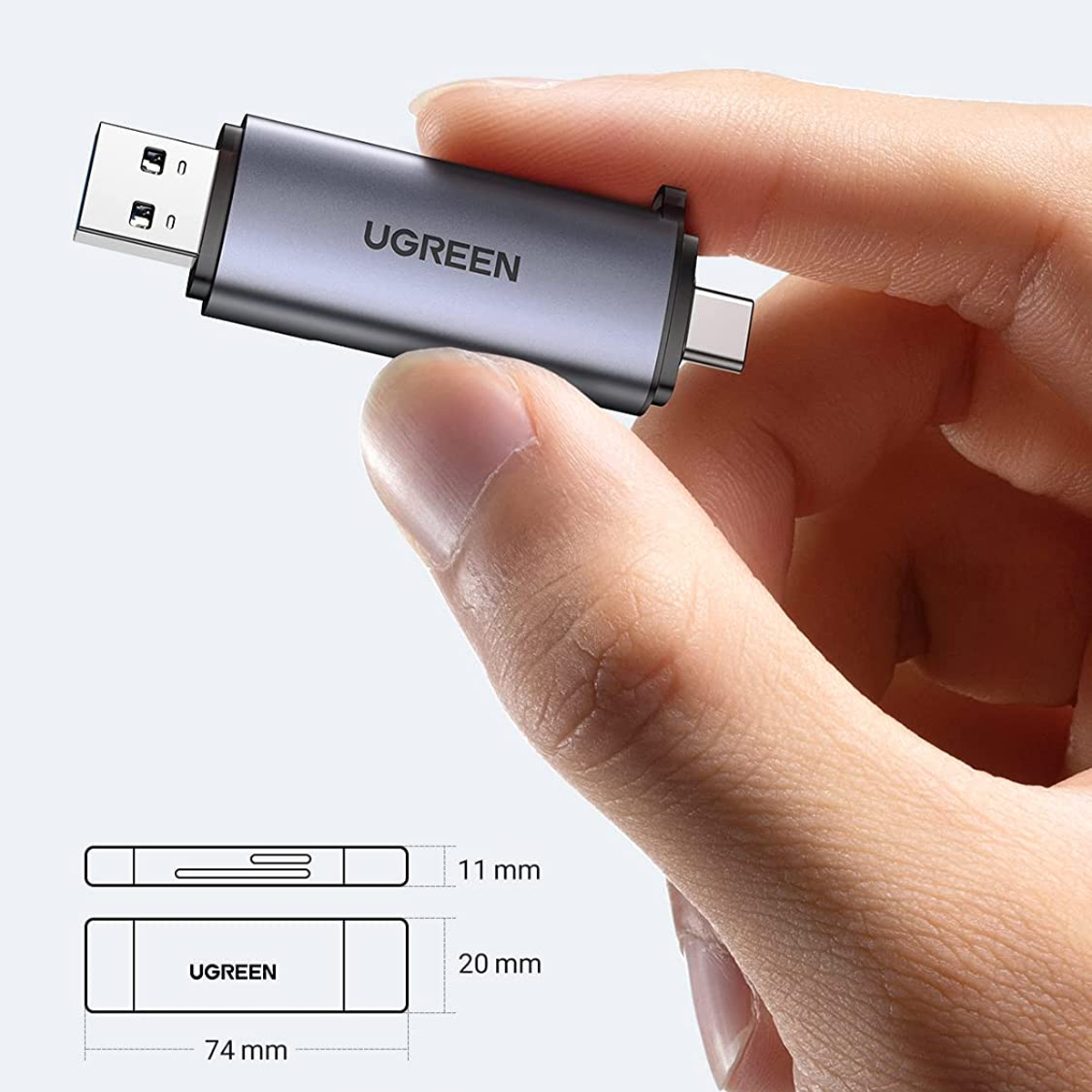 Lector Tarjetas Usb-c Usb-a 5gbps Tf Sd Microsd Sdxcs Dhc