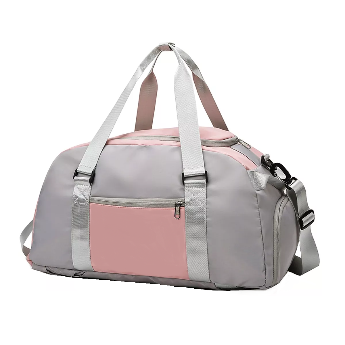 Maletas Deportiva Mochila De Gym Viaje Equipaje De Mano Dama Gris
