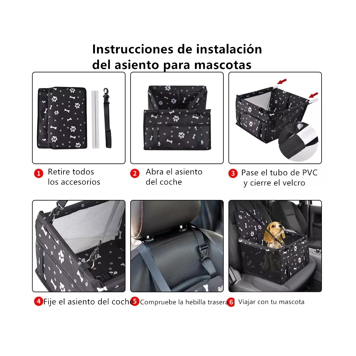 Caja De Viaje Para Silla De Coche Adecuada Para Perro Y Gato