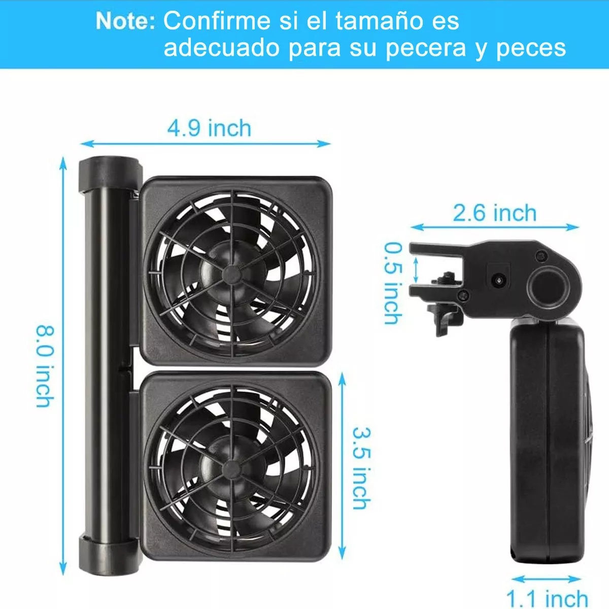 Enfriador Ventilador Para Acuario Y Pecera Con 2 Cabezas