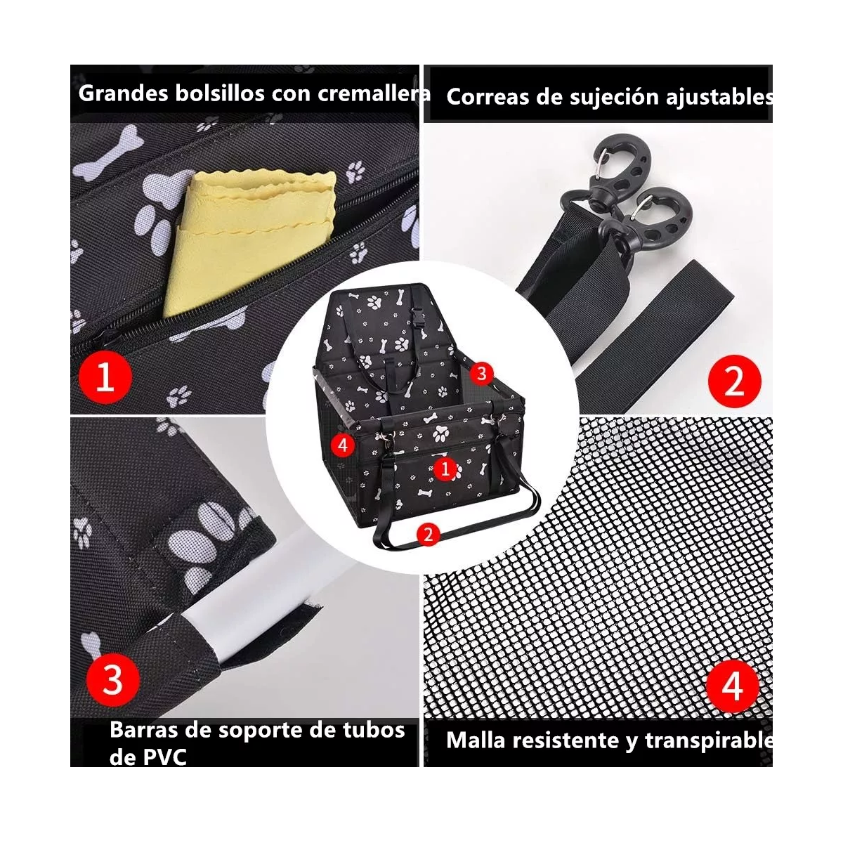 Caja De Viaje Para Silla De Coche Adecuada Para Perro Y Gato