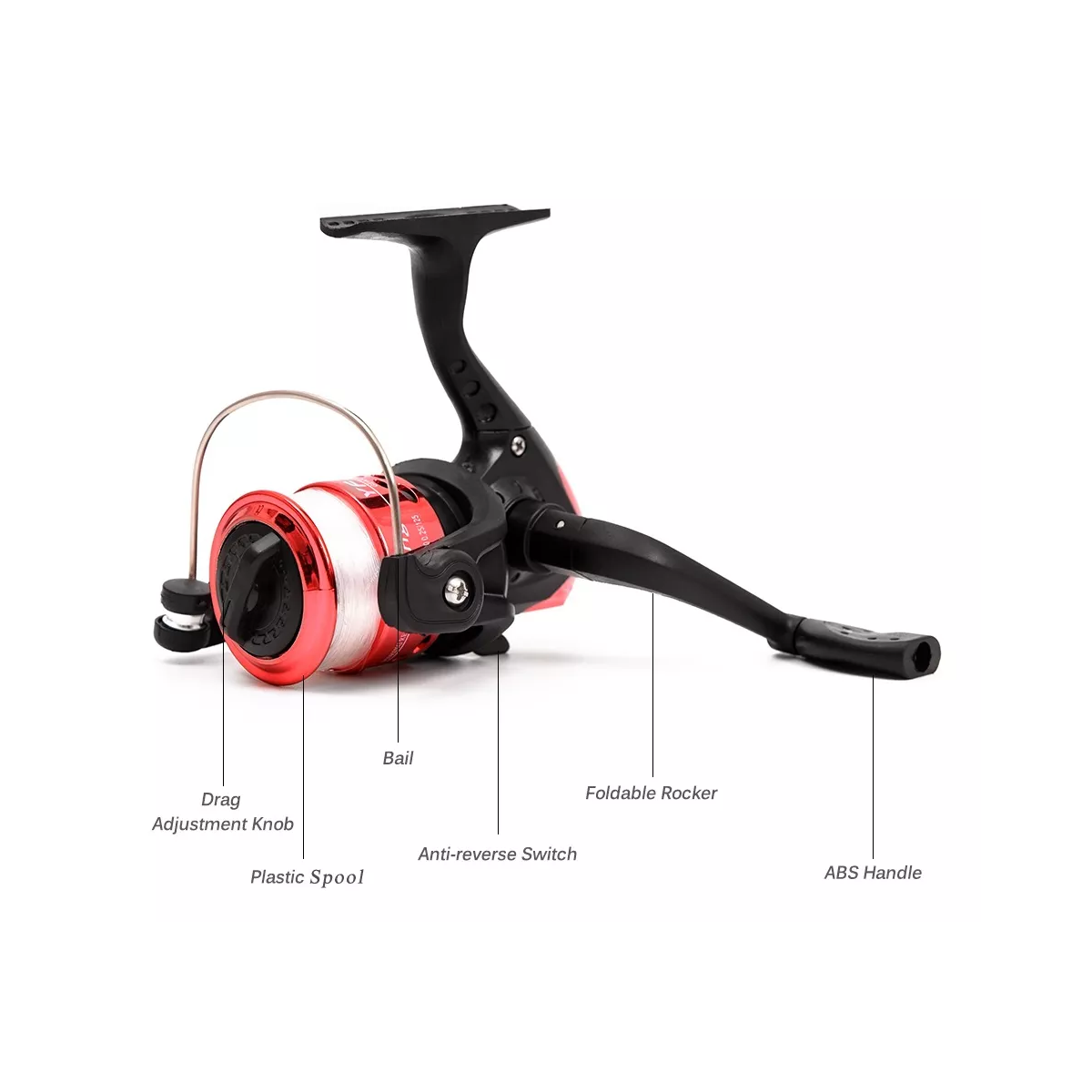 Kit De Pesca Completo Con Caña De Pescar Lixada 2*2.1m Caña Rojo