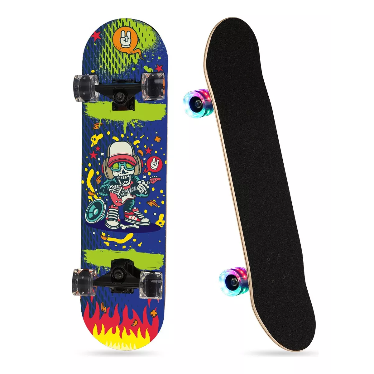 Patineta Skateboard Monopatín Con Estampado Freestyle 