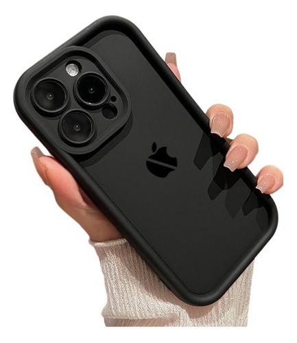 Funda Case De Silicona Colores Uso Rudo Para iPhone NEGRO IPHONE 11