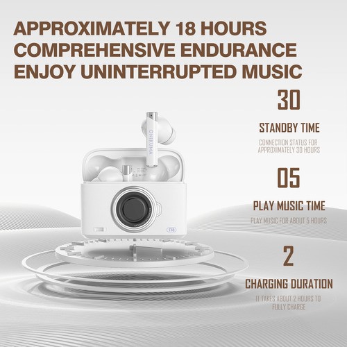 Audífonos Onikuma T18 In-ear Gamer Buds Bt 5.3 Inalámbricos BLANCO