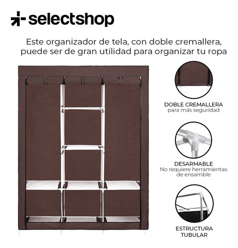 Closet Organizador Rack Ropero Repisas Armario Guardaropa
