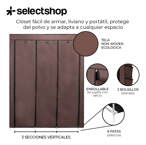 Closet Organizador Rack Ropero Repisas Armario Guardaropa