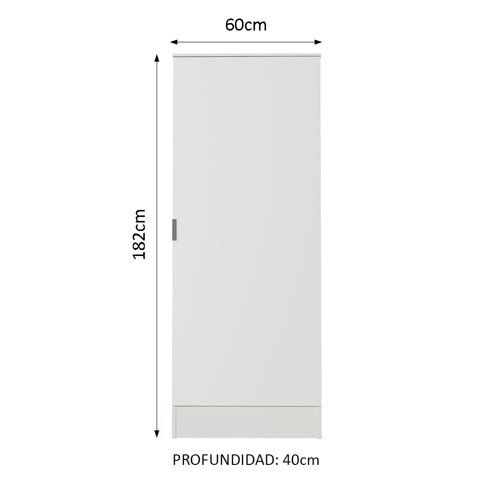 Alacena Armario Multiuso 60cm 1 Puerta Madesa Blanco