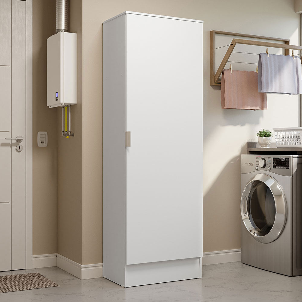 Alacena Armario Multiuso 60cm 1 Puerta Madesa Blanco