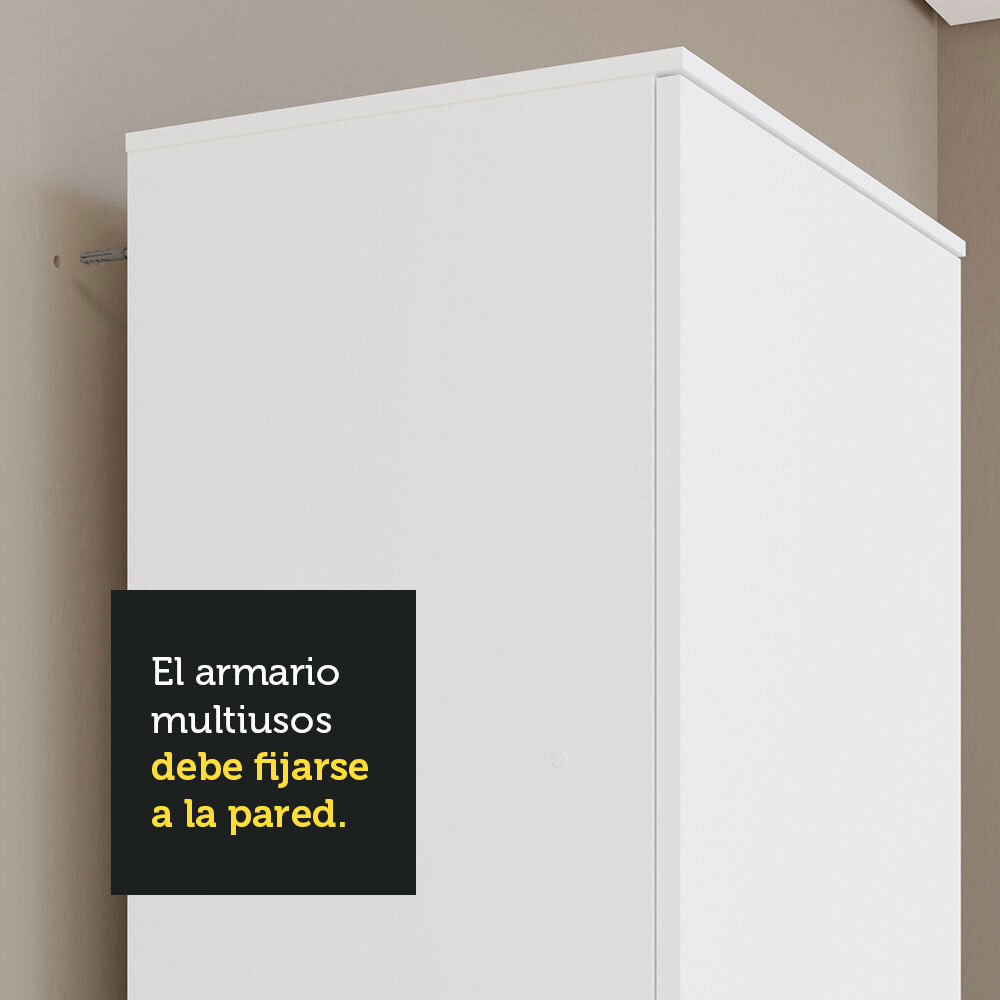 Alacena Armario Multiuso 60cm 1 Puerta Madesa Blanco