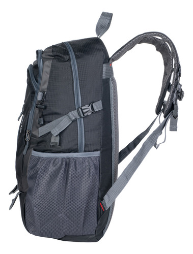 Mochila Senderismo 40l De Viaje Tactica Montañismo Campismo Color Negro Diseño De La Tela Liso