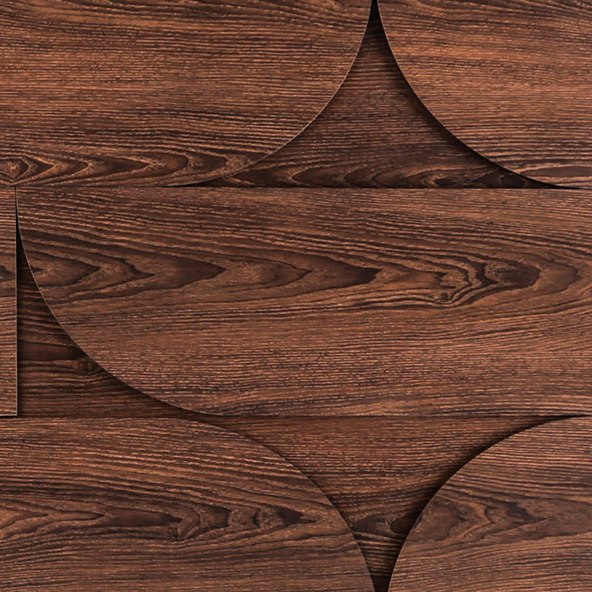 Cabecera para Cama Tamaño King y Queen Size Color Nogal con Relieves Decorativos y  Estructura de Madera Industrial