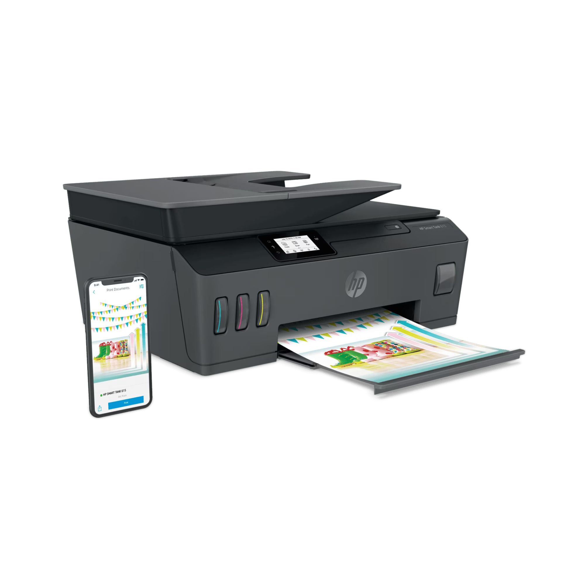 Impresora Multifuncional HP Smart Tank 615, Sistema de Tinta Continua, USB, Wi-Fi, 20 ppm Negro, 10 ppm Color