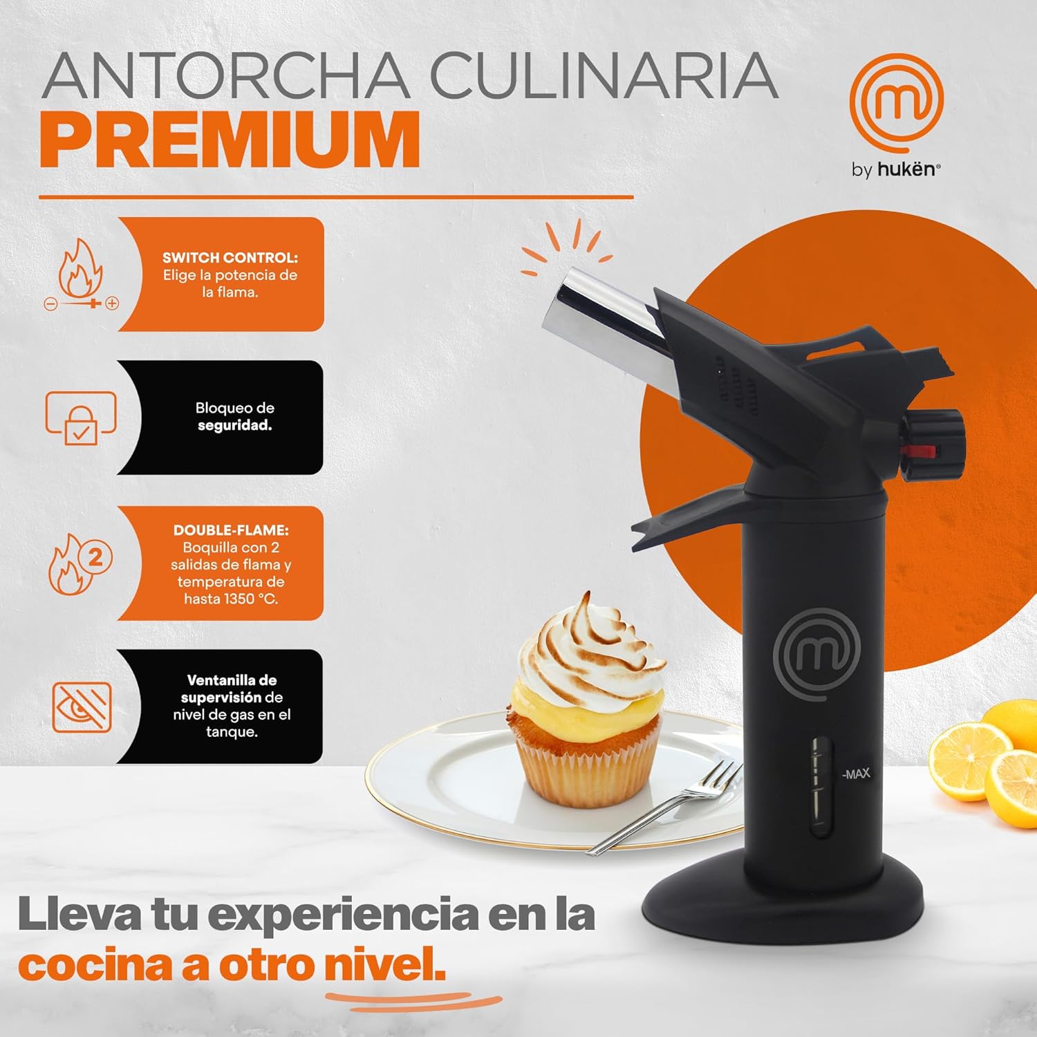 MasterChef by Hukën Antorcha Culinaria Premium | Soplete de Cocina | Encendedor
