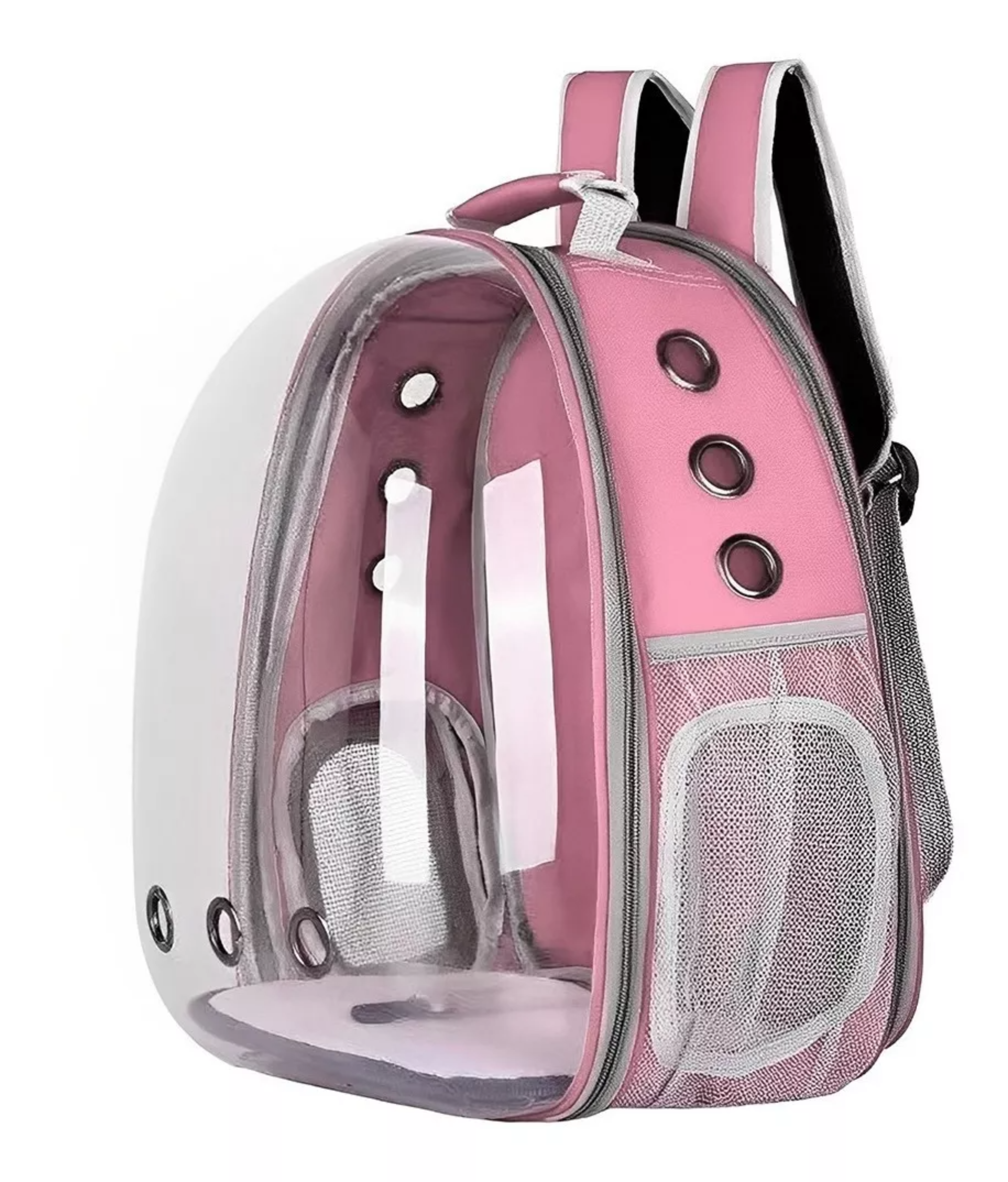 Mochila Transportadora Para Perros/gatos Expandible Portátil color rosa