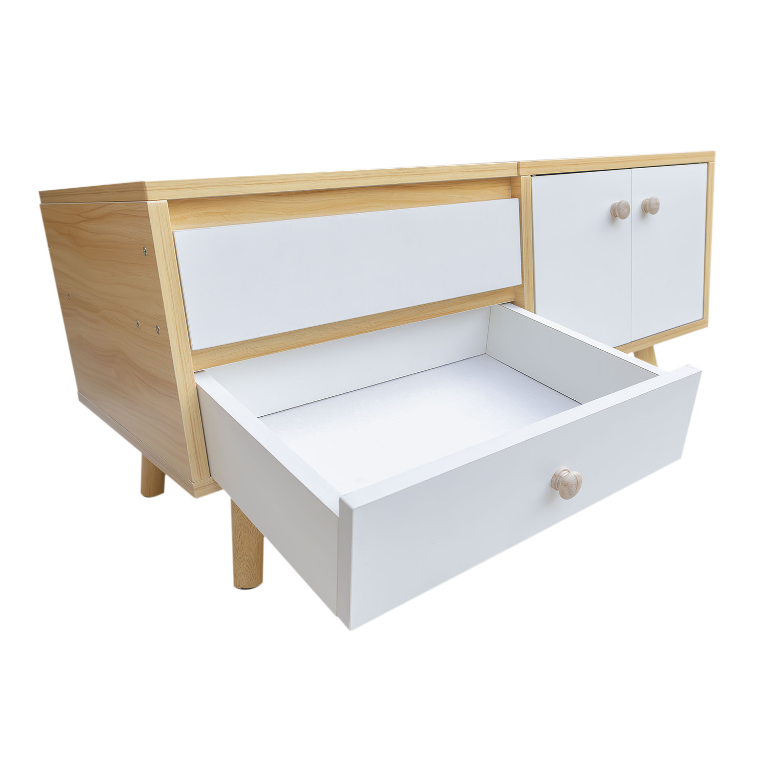 Tocador de Dormitorio 1 Cajon 2 Puertas Espejo Bossa Polten.