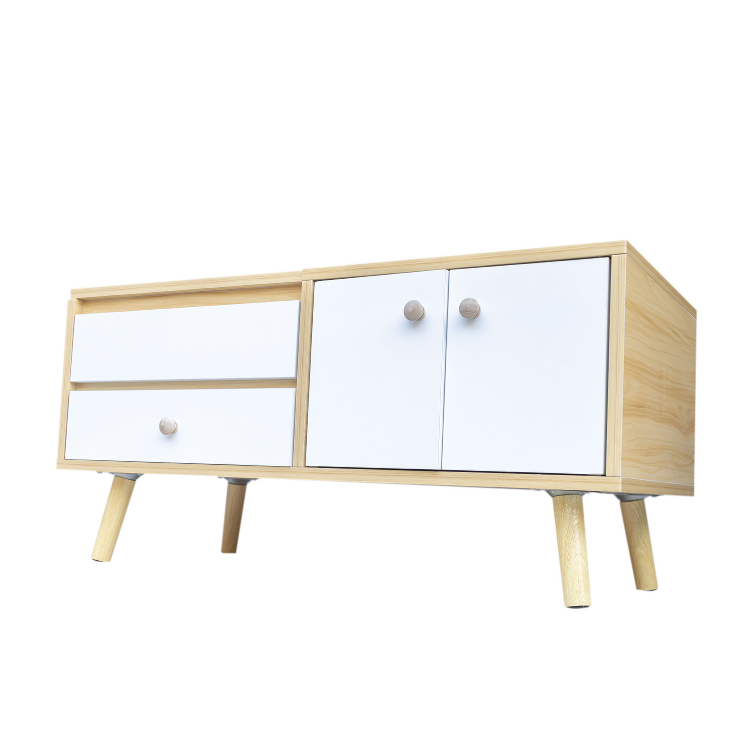 Tocador de Dormitorio 1 Cajon 2 Puertas Espejo Bossa Polten.
