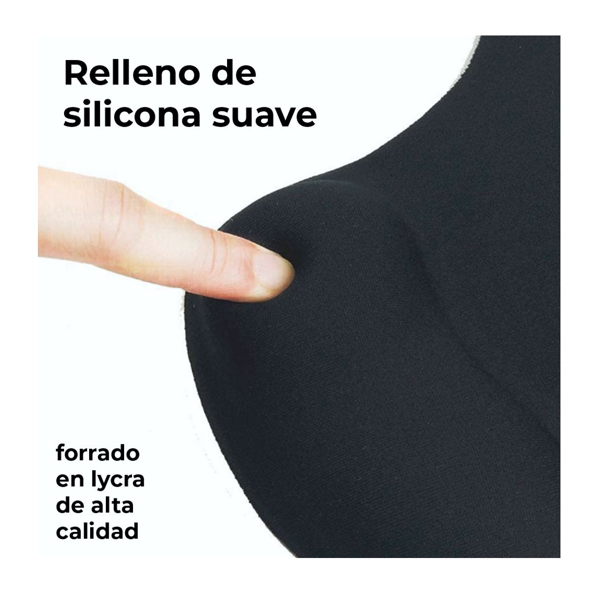 Mousepad Tapete Ergonómico Antideslizante Color Negro
