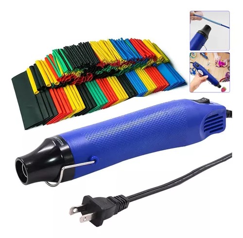 Mini Pistola De Calor Diy 300w+530 Tubos Termorretráctiles