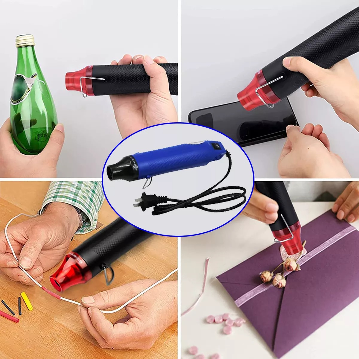 Mini Pistola De Calor Diy 300w+530 Tubos Termorretráctiles