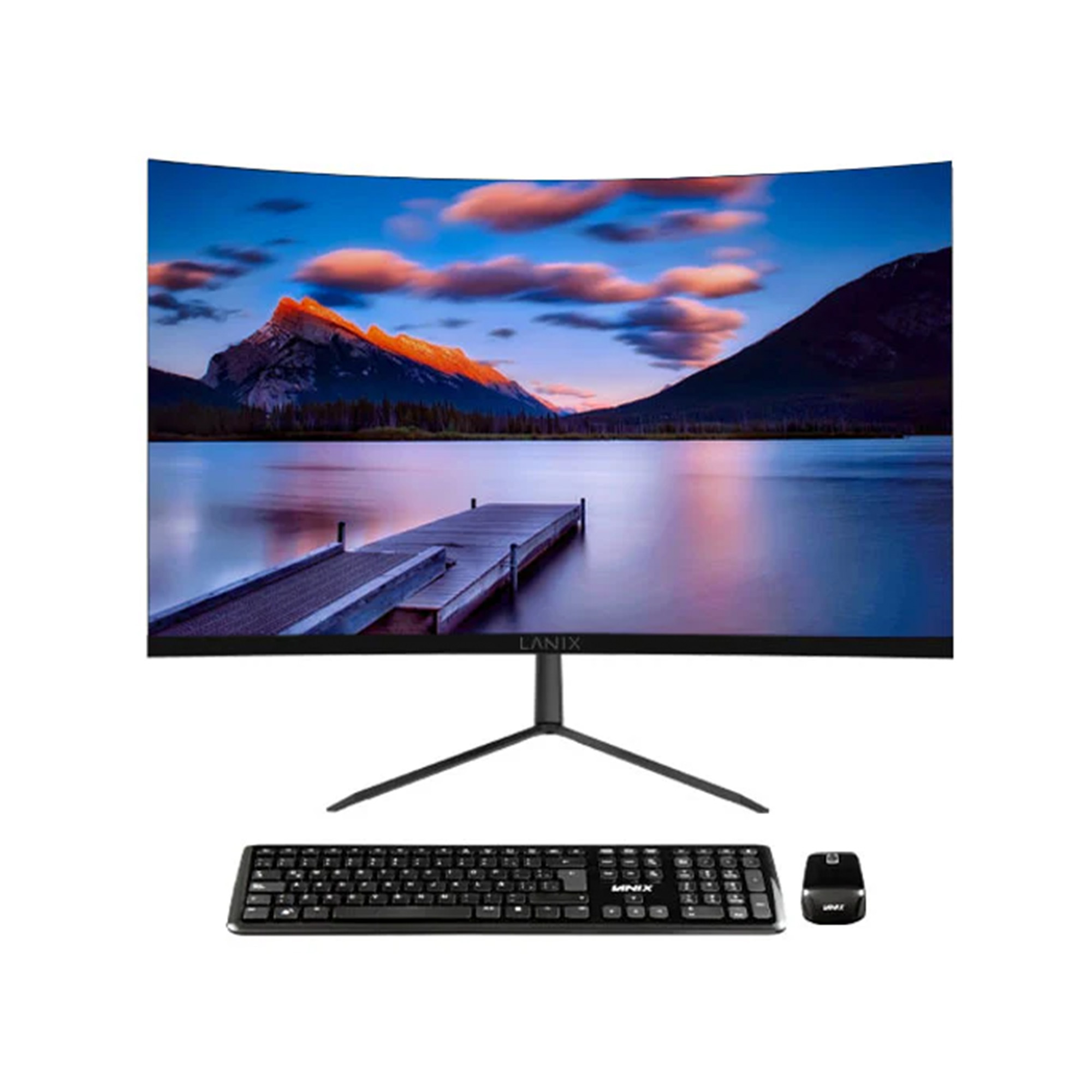 Lanix All in One X240 de 23.8'' Curvo, Intel Core i3-1215U, 8 GB RAM, 256 GB SSD, Windows 11 Pro, Negro