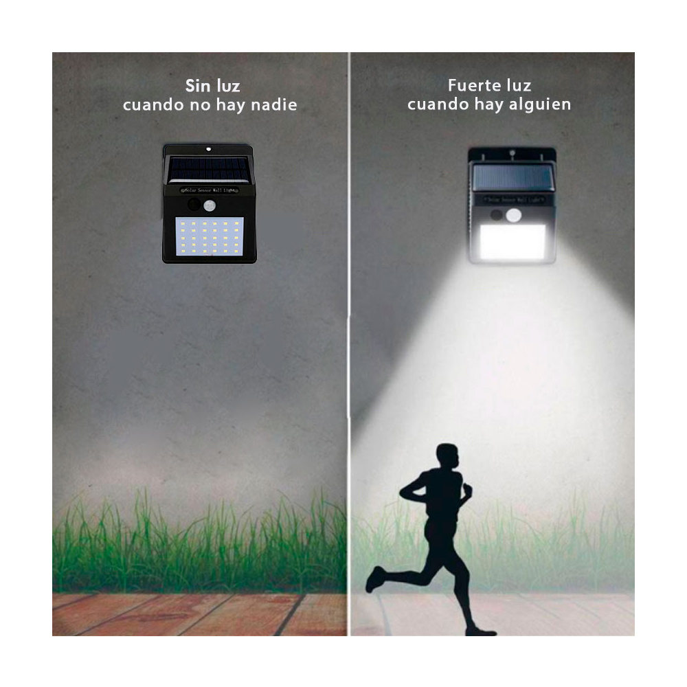 5 Lámparas con sensor de movimiento 100% Iliosinnova Lámpara solar Color negro Para exteriores