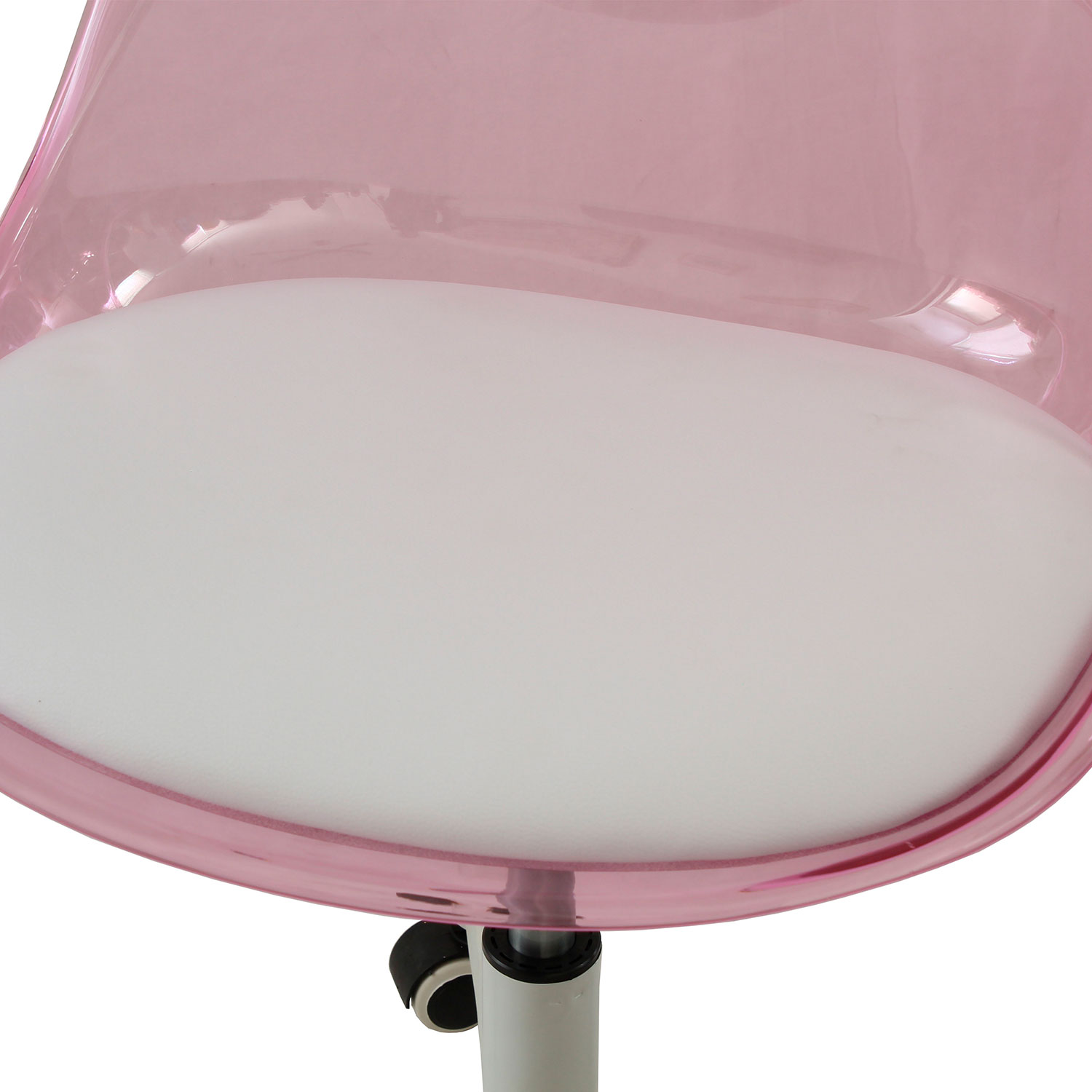 Silla de Escritorio Oficina Comedor Acrílica de Alta Calidad Hug Rosa.