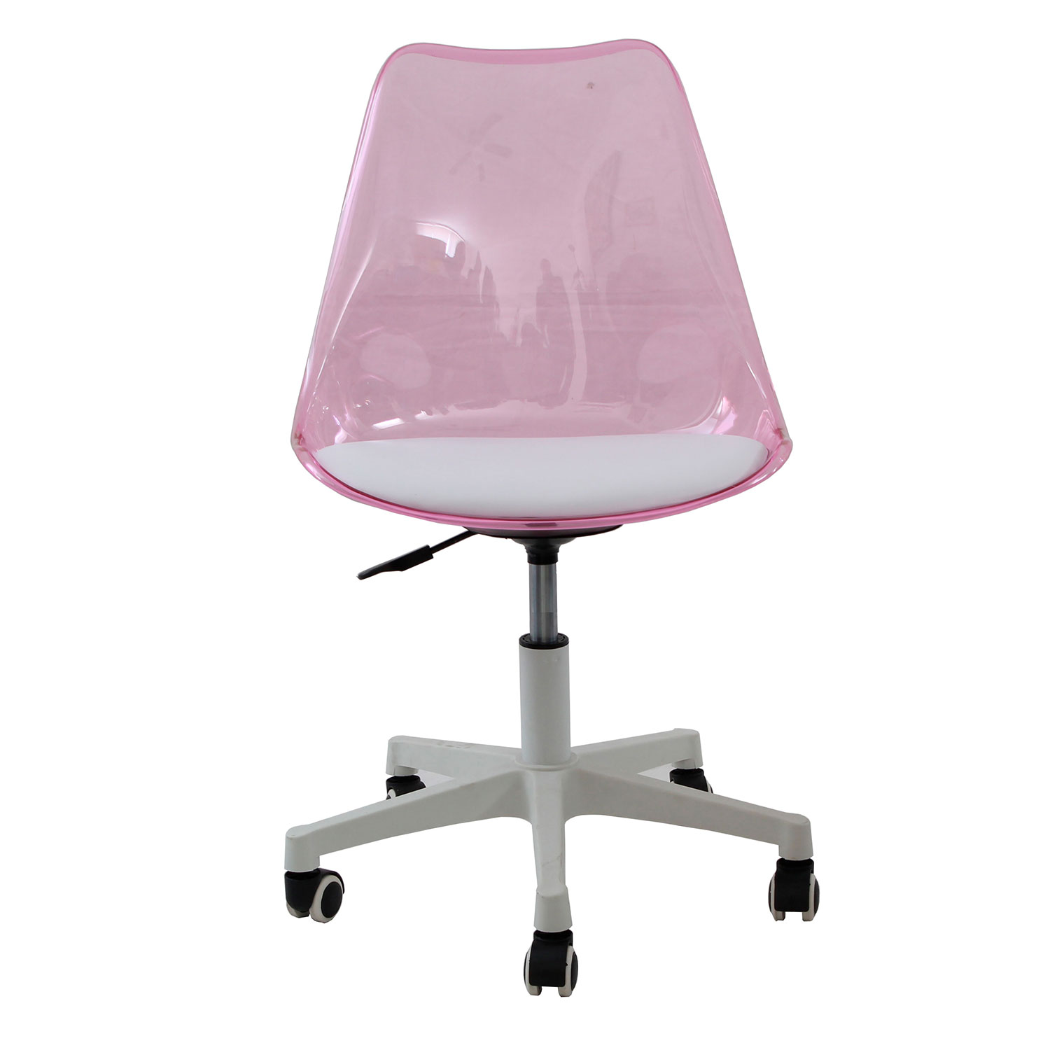 Silla de Escritorio Oficina Comedor Acrílica de Alta Calidad Hug Rosa.