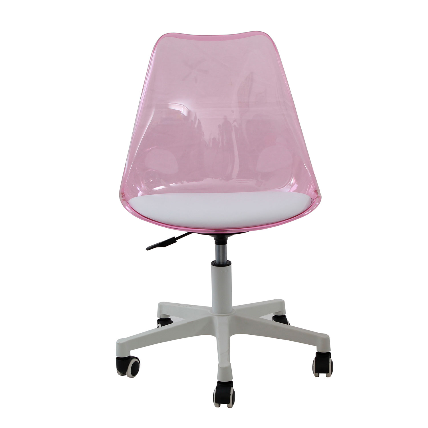 Silla de Escritorio Oficina Comedor Acrílica de Alta Calidad Hug Rosa.