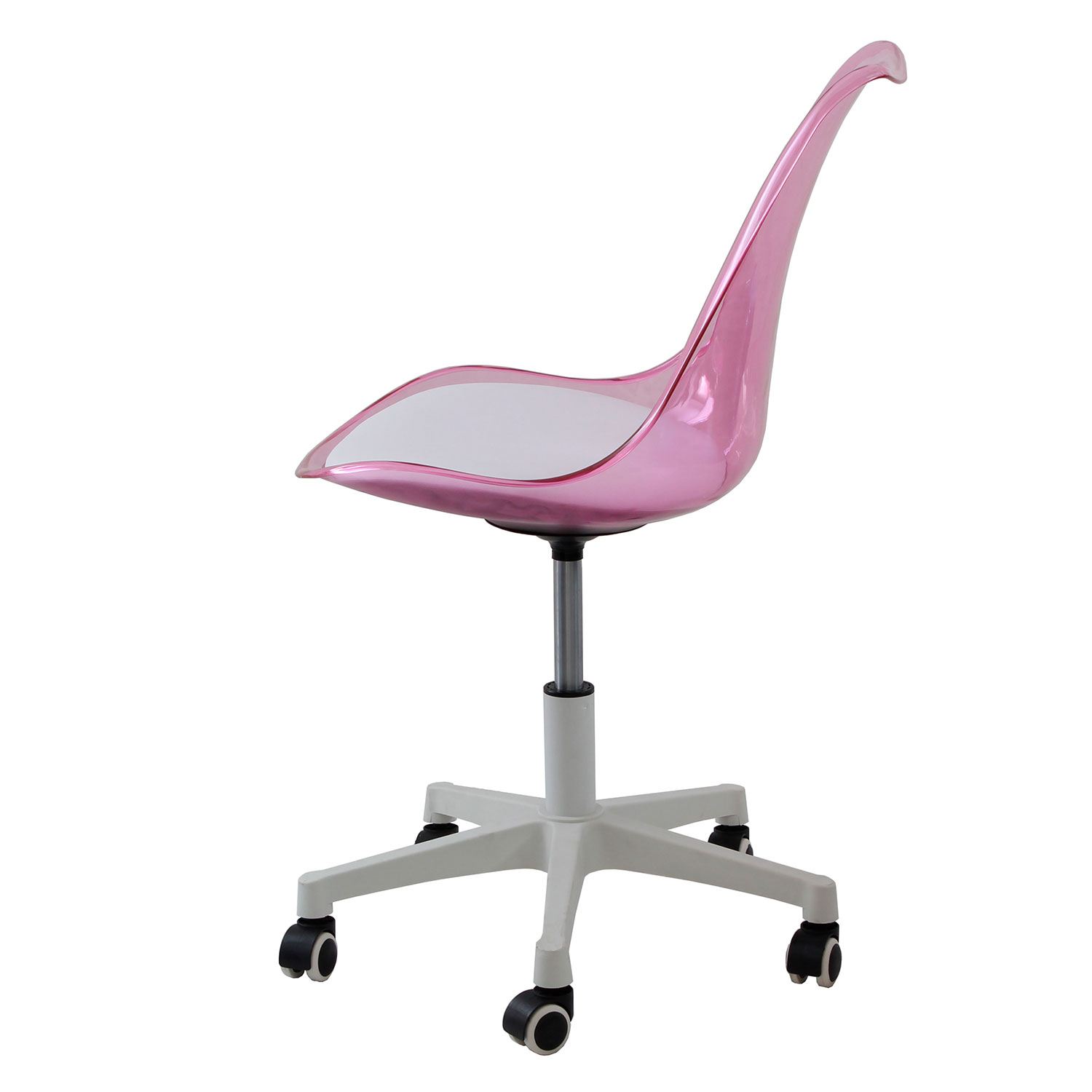 Silla de Escritorio Oficina Comedor Acrílica de Alta Calidad Hug Rosa.