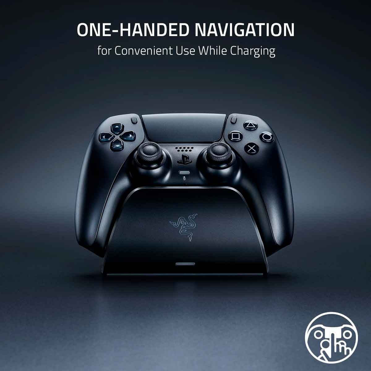 Base de Carga rápida Control PS5 Quick Charging Razer Rojo