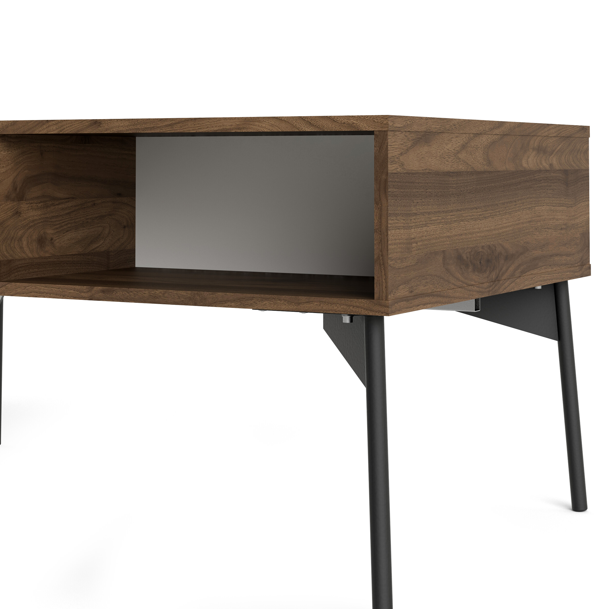 Mesa de Centro Rectangular Multicolor con 1 Cajón y 1 Espacio de Almacenamiento. Estructura de Madera MDF