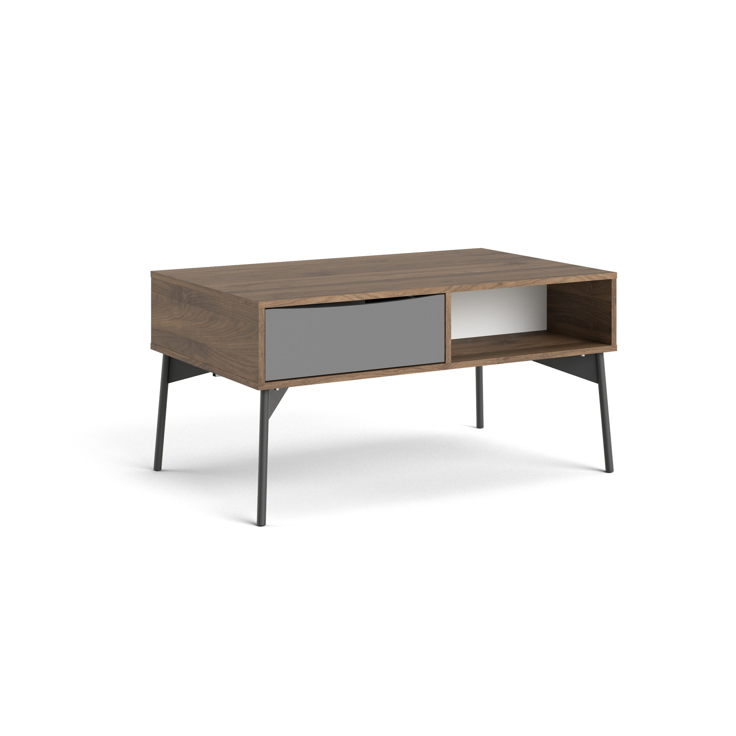 Mesa de Centro Rectangular Multicolor con 1 Cajón y 1 Espacio de Almacenamiento. Estructura de Madera MDF