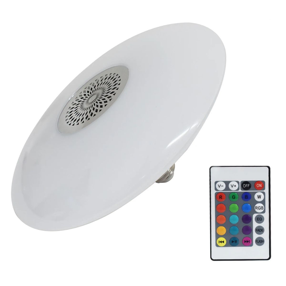 Foco Bocina Luz LED RGB 48W Con Control Remoto