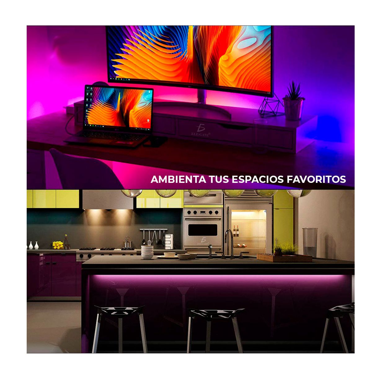 Tira de 20 Metros De Luces Led RGB Control IR y APP Bluetooth