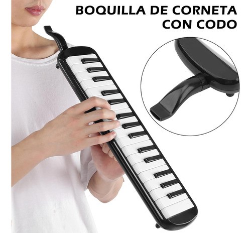 Melódica 32 Teclas Kit Escolar Con Bolsa Flauta Regalo Músic